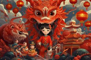 poster di capodanno cinese foto