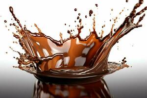 cacao cioccolato spruzzo liquido foto