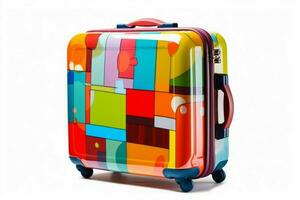 colorato viaggio valigia foto