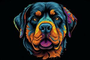 colorazione cane testa rottweiler foto