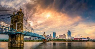 skyline del centro di cincinnati foto