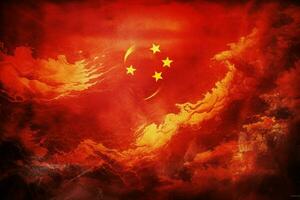 bandiera sfondo di Cina foto