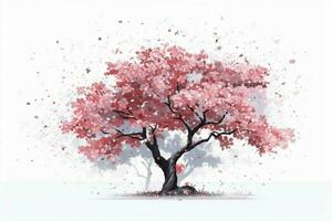 sakura albero su bianca sfondo illustrazione foto