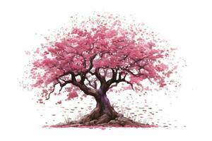 sakura albero su bianca sfondo illustrazione foto