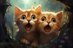sorpreso carino gatti foto