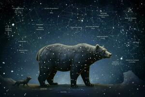 ursa maggiore e ursa minore costellazioni foto