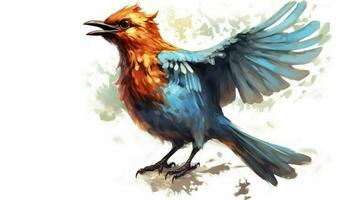 un' digitale illustrazione di un' uccello con un' uccello foto