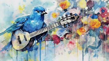 un' manifesto per un' musica Festival chiamato il blu uccello foto