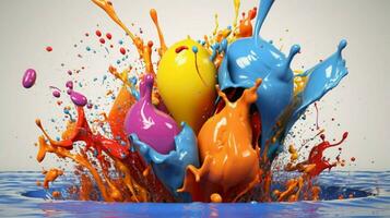 astratto arte con colorato spruzzo 3d foto