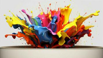 astratto arte con colorato spruzzo 3d foto