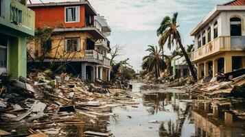 terribile devastazione dopo uragano su case e p foto