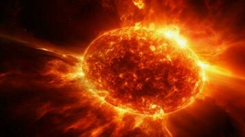 solare bagliore con Visualizza di il Soli superficie mostrando foto