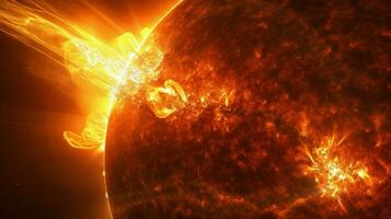 solare bagliore con Visualizza di il Soli superficie mostrando foto