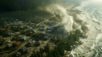 tsunami sfuggente rivelatrice il scioccante danno foto