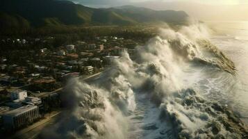 tsunami sfuggente rivelatrice il scioccante danno foto