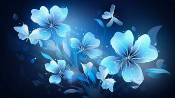 un' bellissimo blu fiori su un' grigio sfondo foto