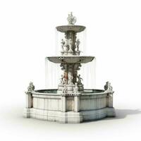 stewarts Fontana classici con bianca sfondo foto