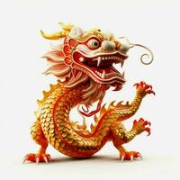 Cinese nuovo anno Drago con trasparente sfondo alto foto