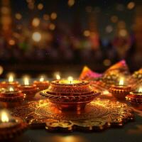 Diwali sfondo alto qualità 4k ultra HD hdr foto