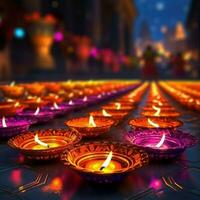 Diwali luci alto qualità 4k ultra HD hdr foto