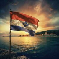bandiera di Croazia alto qualità 4k ultra foto