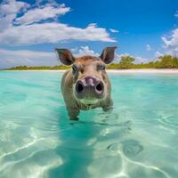 nazionale animale di Bahamas il alto qualità 4k u foto