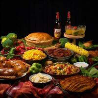 Prodotto scatti di nel vivace colori un' tavolo da pranzo f foto