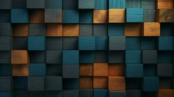 il piastrelle sfondo fatto di di legno blocchi foto