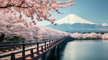 sfondi di montare fuji nel il stile di grintoso foto