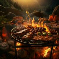 barbecue alto qualità 4k hdr foto