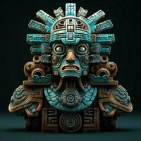 design un' 3d avatar ispirato di antico Maya civiltà foto