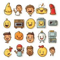 domestico emoji 2d cartone animato vettore illustrazione su bianca B foto