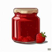 marmellata 2d cartone animato vettore illustrazione su bianca sfondo Ciao G foto