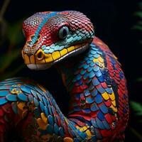 ipnotizzante serpente con un' vivace fantasia pelle foto