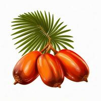 palma frutta 2d cartone animato illustraton su bianca sfondo alto foto
