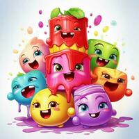 shopkins 2d cartone animato illustraton su bianca sfondo alto q foto