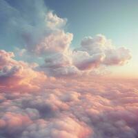 morbido sognante nuvole galleggiante attraverso il cielo foto