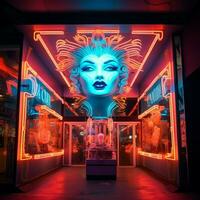 il fascino di neon raggiante fascino foto