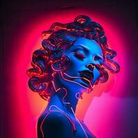il arte di neon raggiante seduzione foto