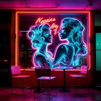 il arte di neon raggiante seduzione foto