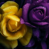 vivace giallo vs buio viola alto qualità foto