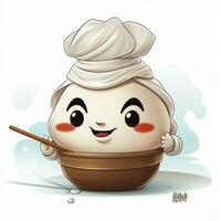 xiao lungo bao 2d vettore illustrazione cartone animato nel bianca indietro foto