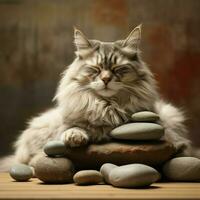 zen animali domestici perfezionamento il arte di rilassamento foto