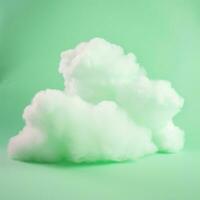 un' cotone caramella verde sfondo con soffice nuvole foto