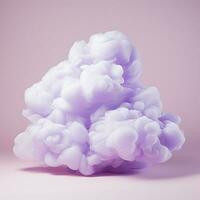 un' cotone caramella viola sfondo con soffice nuvole foto