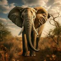 elefante selvaggio vita fotografia hdr 4k foto