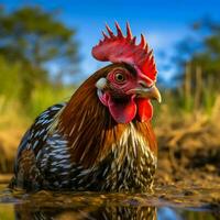 gallina selvaggio vita fotografia hdr 4k foto