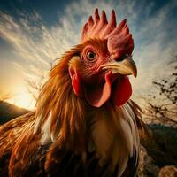 gallina selvaggio vita fotografia hdr 4k foto