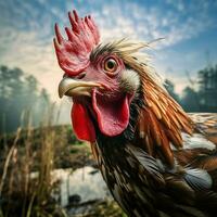 gallina selvaggio vita fotografia hdr 4k foto