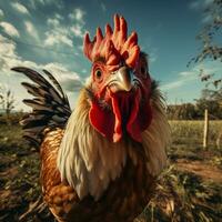 gallina selvaggio vita fotografia hdr 4k foto